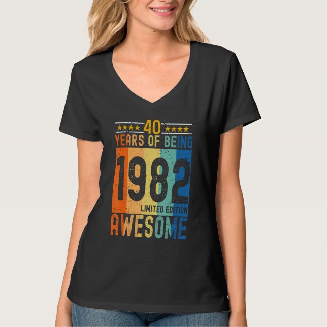 1982 40 års vistelse i Fantastisk T Shirt (Framsida)