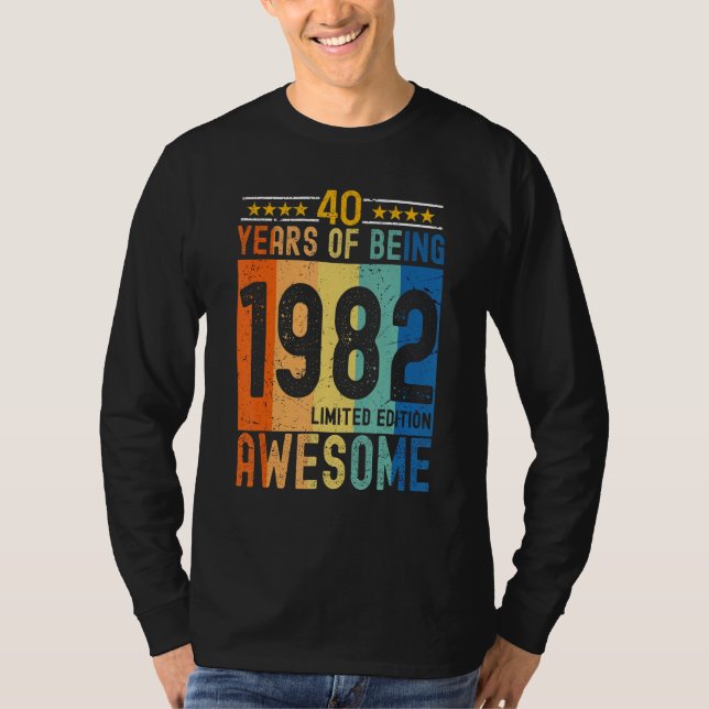 1982 40 års vistelse i Fantastisk T Shirt (Framsida)