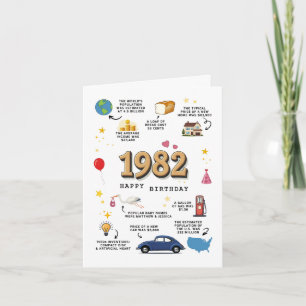1982 års födelsedagskort för Make och maka Kort