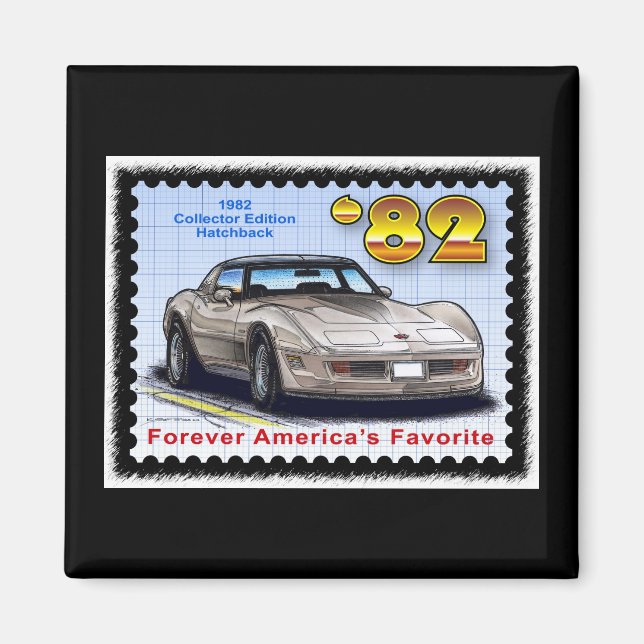 1982 års Speciella utgåva Corvette Magnet (Framsidan)