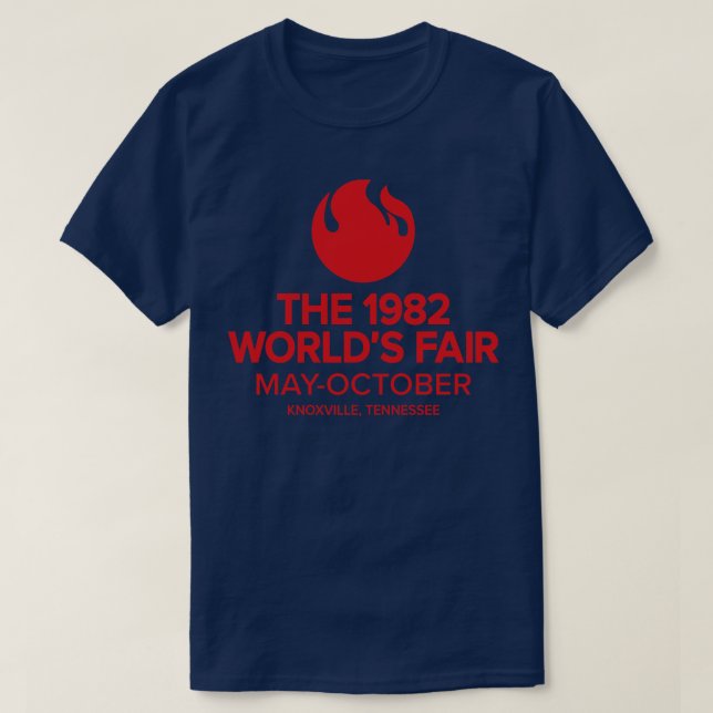 1982 års World Fair Knoxville Tennessee Månad T Shirt (Design framsida)