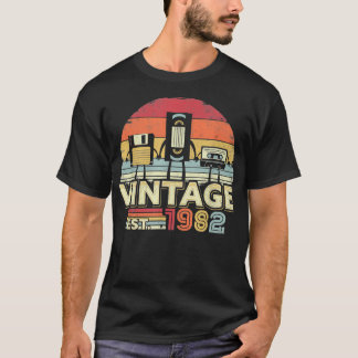 1982-årsjubileum , musik, tech humor t shirt