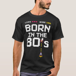 1982 Born på 80-talets Retro Arcade-födelsedag T Shirt