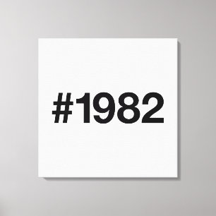 1982 Hashtag 43 Födelsedag Canvastryck