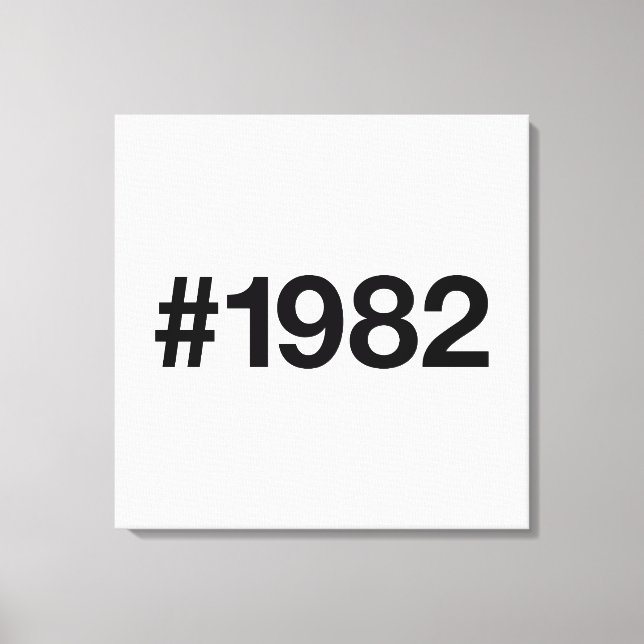 1982 Hashtag 43 Födelsedag Canvastryck (Framsida)