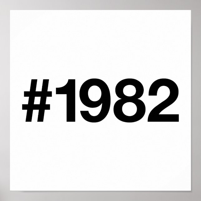 1982 Hashtag 43 Födelsedag Poster (Framsidan)