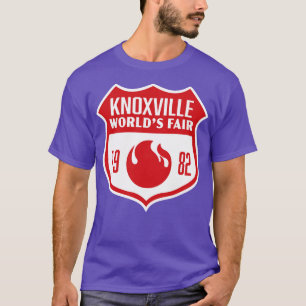 1982 Knoxville Worlds Fair Retro Shield Red T Shirt
