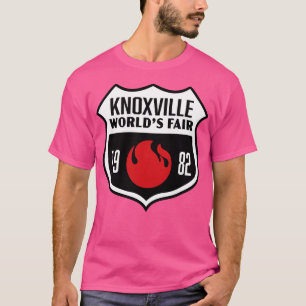 1982 Knoxville Worlds Fair Retro Shield White på B T Shirt