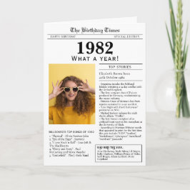 1982 Nyhetsblad - födelsedag Kort