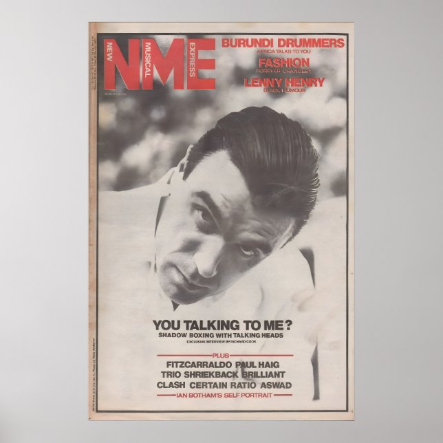 1982 TALKING HEADS Affisch - Disc Clipping - David (Framsidan)