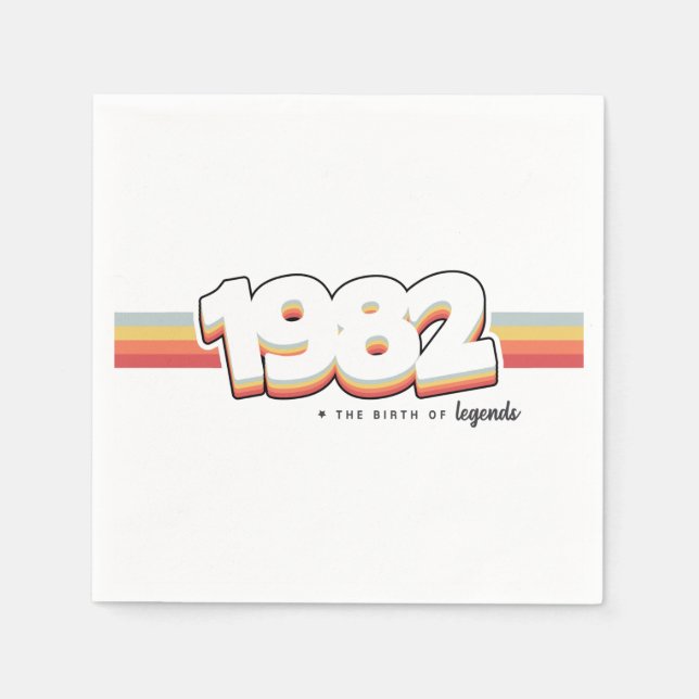 1982 The birth of legends Pappersservett (Framsidan)