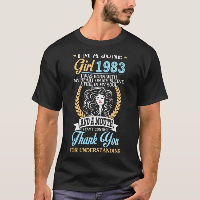1983 Birthday 39 Years Tack U T Shirt (Framsida)