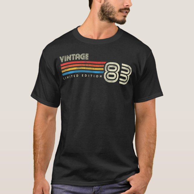 1983 Chest Rand 40 Birthday T Shirt (Framsida)