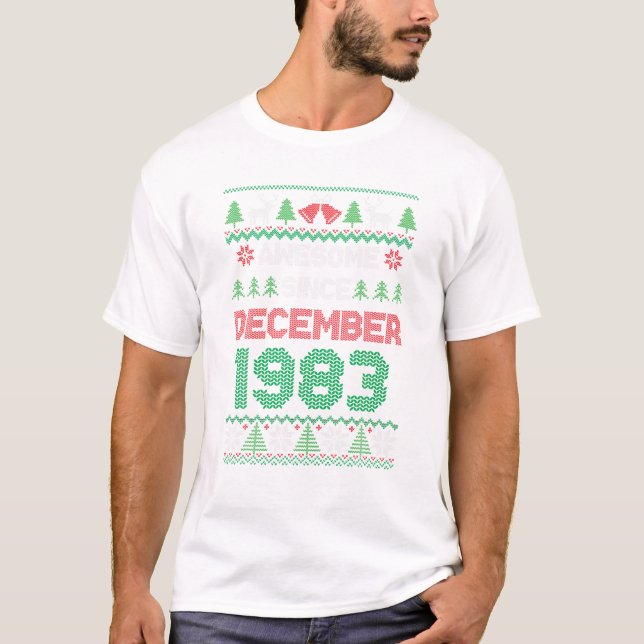 1983 Födelsedag Jul Fantastisk T Shirt (Framsida)