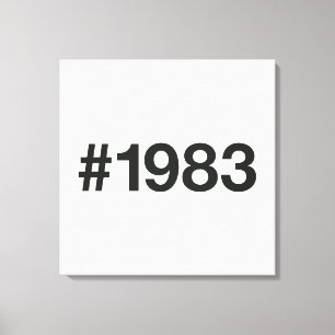 1983 Hashtag 42 födelsedagsdagen Canvastryck