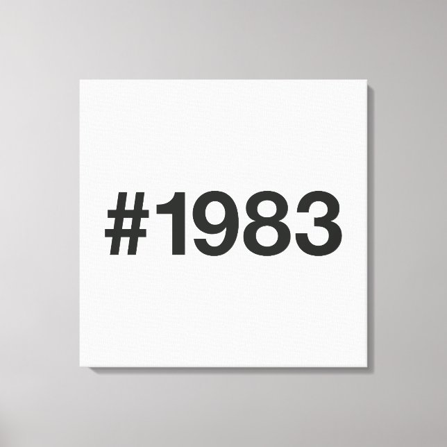 1983 Hashtag 42 födelsedagsdagen Canvastryck (Framsida)