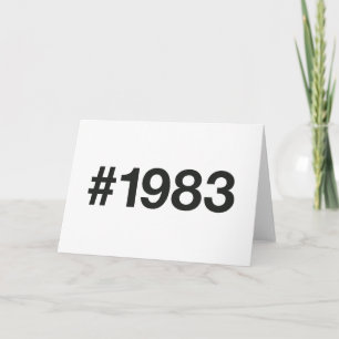 1983 Hashtag 42 födelsedagsdagen Kort