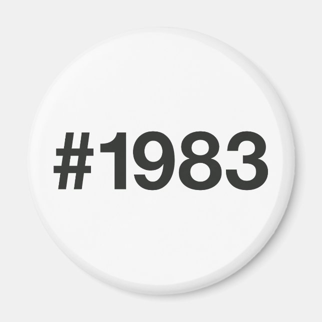 1983 Hashtag 42 födelsedagsdagen Magnet (Framsidan)