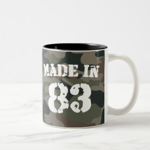 1983 tillverkad i 83 Två-Tonad mugg