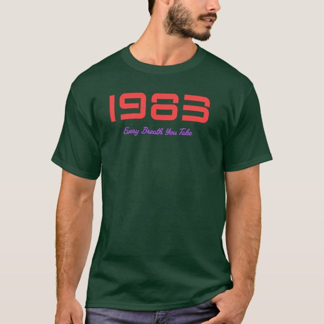1983 Toppsång, Every Breath You Take T Shirt (Framsida)