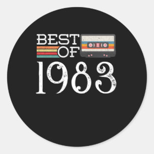 1983 Vintage 37:e födelsedag Runt Klistermärke