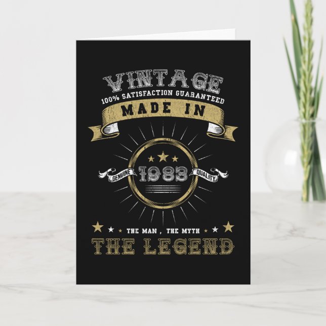 1983 Vintagen Födelsedag Kort (Framsida)