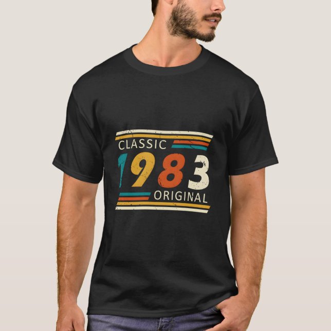 1983 Year Original Old-School T Shirt (Framsida)