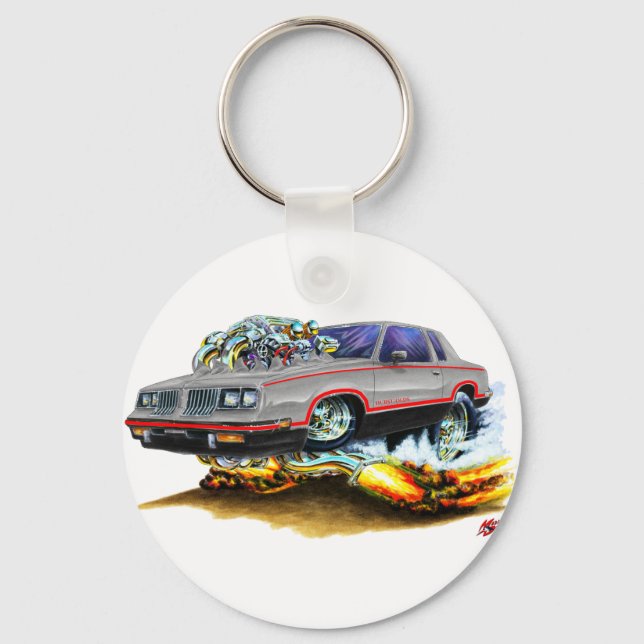 1984-88 Hurst Olds Grått-Black Car Nyckelring (Framsida)