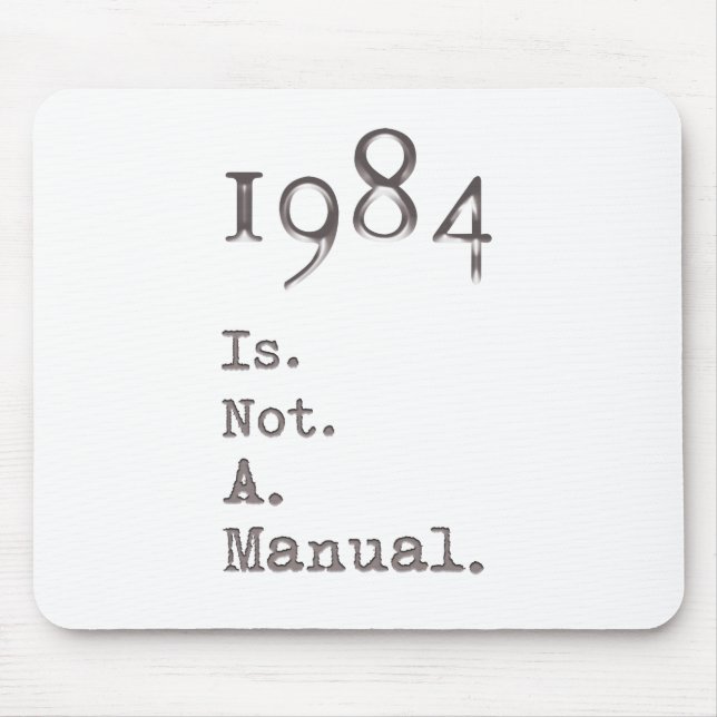1984 är inte en handbok musmatta (Framsidan)