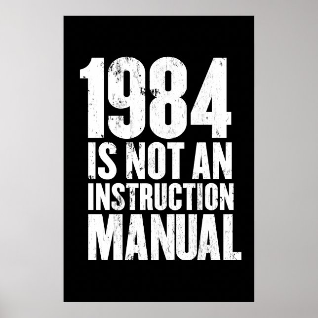 1984 är inte en instruktionshandbok poster (Framsidan)