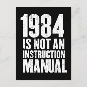 1984 är inte en instruktionshandbok vykort