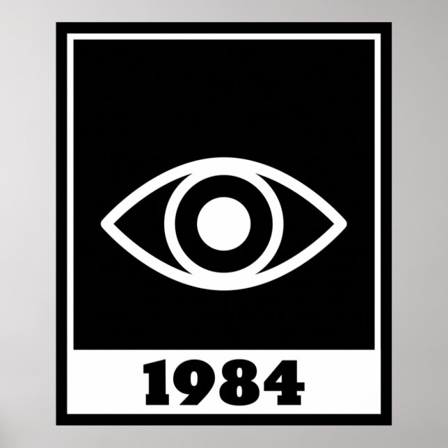 1984 års orwellska storebror tittar på dig poster (Framsidan)