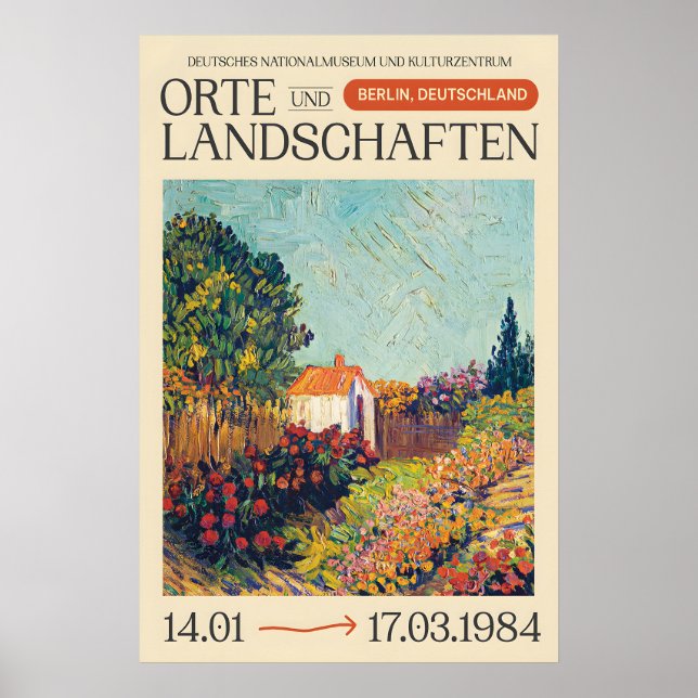1984 Berlin Art Exhibition Poster German Landscape (Framsidan)