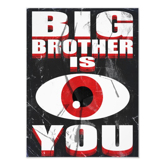1984 Big Brother bevakar dig Affisch Fototryck (Framsidan)