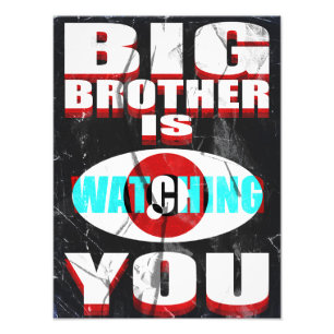 1984 Big Brother iakttar dig Affisch (Omgörning) Fototryck
