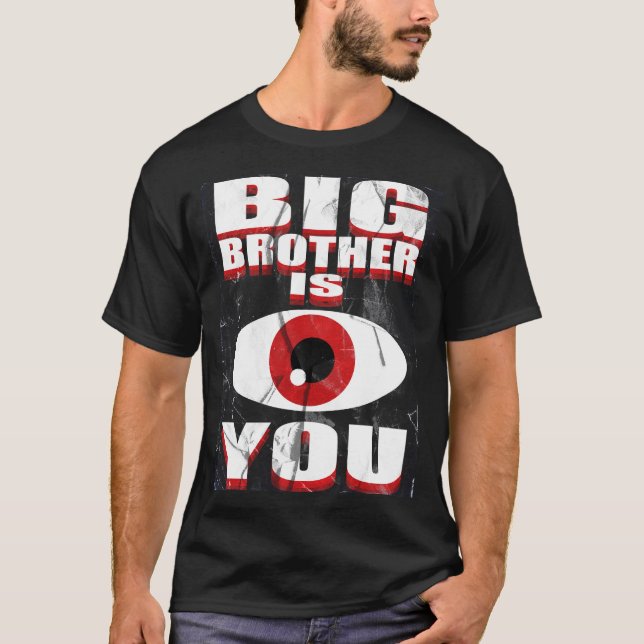 1984 Big Brother is Watching You Shirt ( Men's ) T (Framsida)