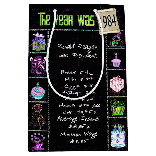 1984 Födelseår - Trivia på svart (Framsidan)