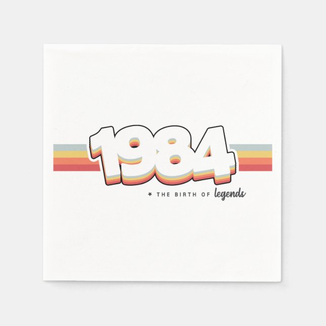 1984 Förklaringarnas födelse Pappersservett (Framsidan)