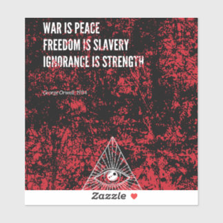 1984 George Orwell War is Peace Klistermärken