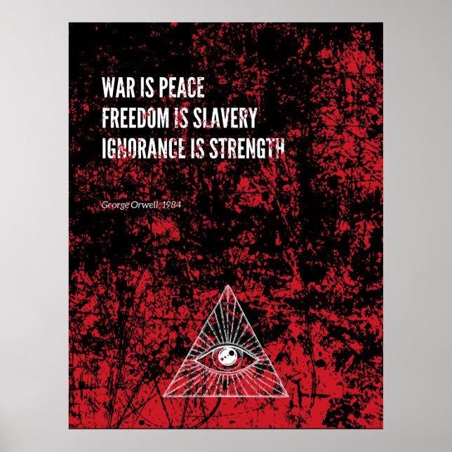 1984 George Orwell War is Peace Poster (Framsidan)