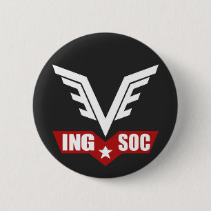 1984 INGSOC Partisymbol Märke Knapp