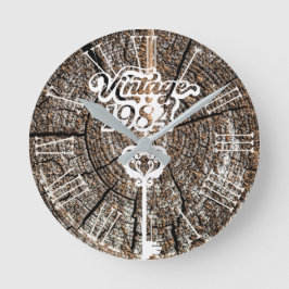 1984 Vintage Akrylväggslås Rund Klocka