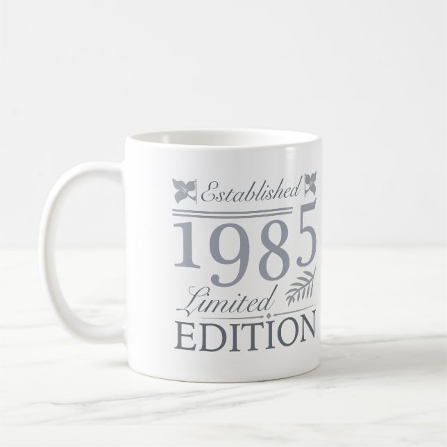 1985 Begränsad utgåva 40 födelsedagar Kaffemugg (Vänster)