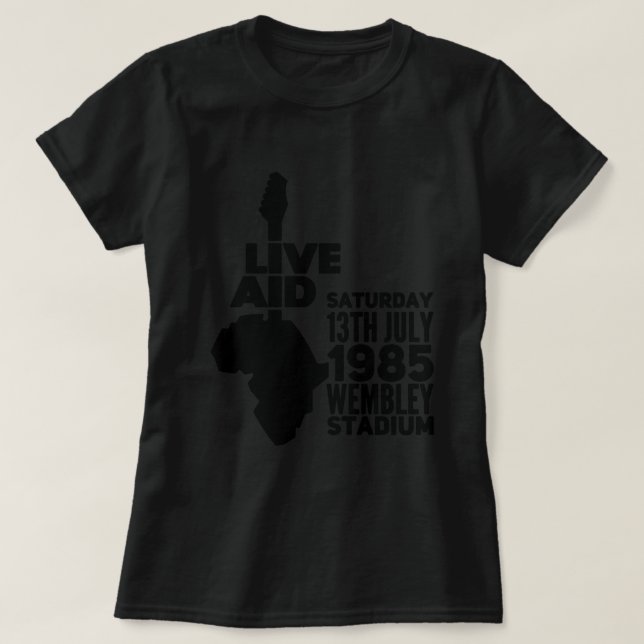 1985 Direktstöd - konsert i Rock musik T Shirt (Design framsida)