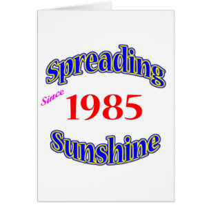 1985 fördelande solsken hälsningskort