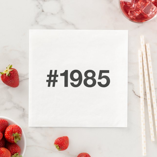 1985 Hashtag 40 födelsedagsdagen Pappersservett (Insitu)