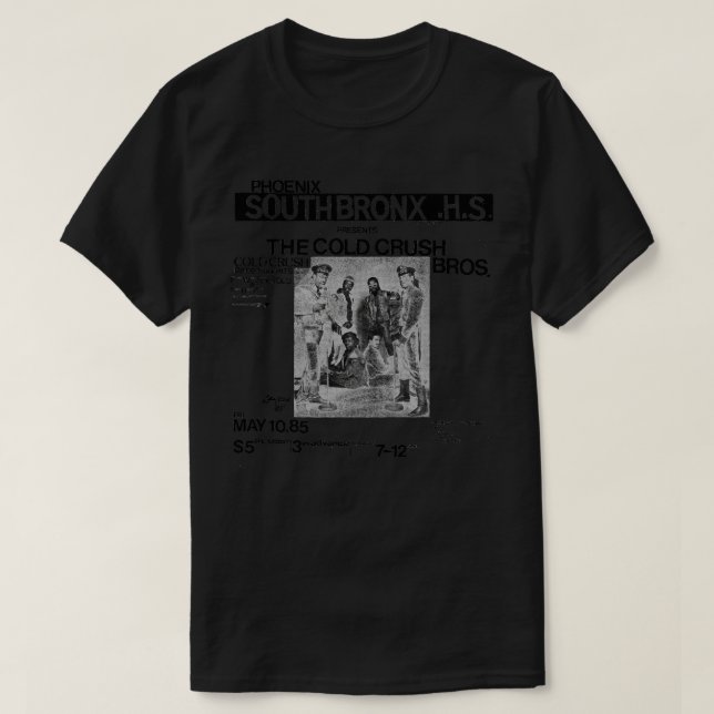 1985 Kall Crush Brothers Flyer T Shirt (Design framsida)