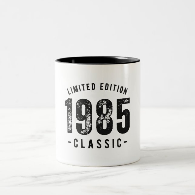 1985 Klassiskt Födelseår Två-Tonad Mugg (Center)
