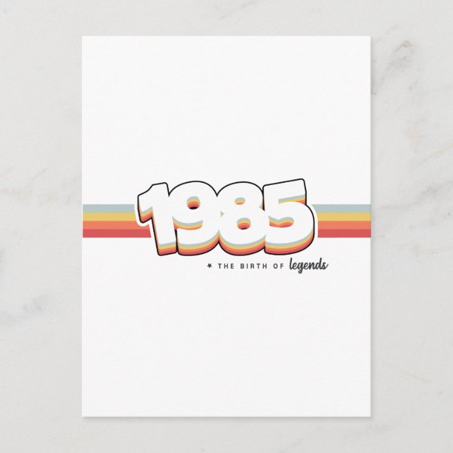 1985 Legender föds Vykort (Framsida)