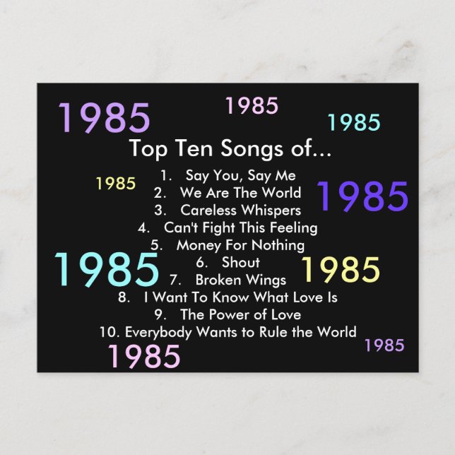 1985 Sång Vykort (Framsida)